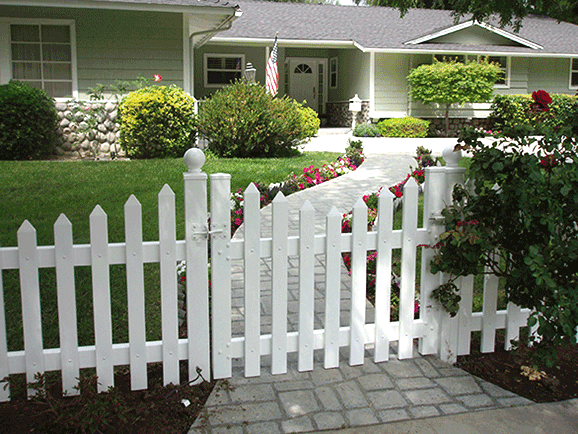 White Picket Fence Gate